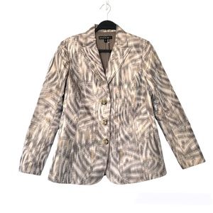 NWOT Lafayette 148 Abstract Classic Luxe Gold Blazer Size 6